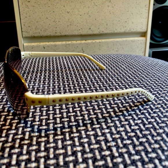 White Jimmy Choo studded aviator sunglasses - Picture 2 of 3